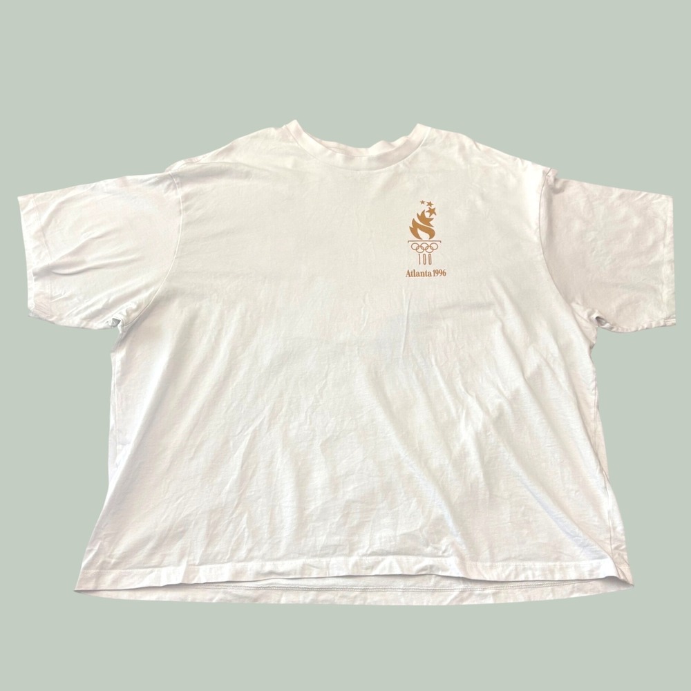 Atlanta 1996 Olympic Games Heritage T-Shirt Mens XXXL White Centennial Tee VTG